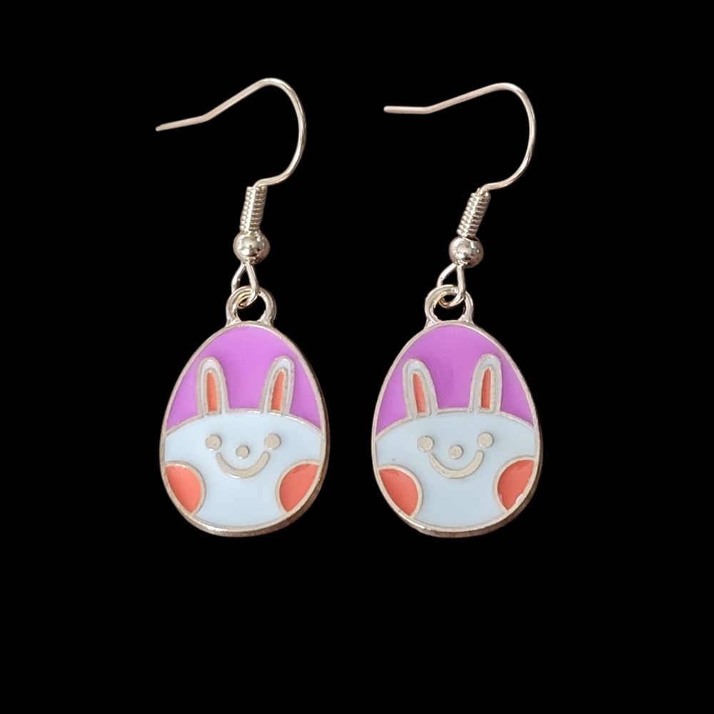 Easter Egg Bunny Rabbit Earrings